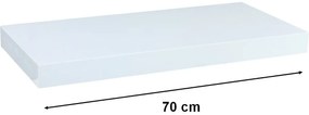 Raft de perete stilist Volato, 70 cm, alb