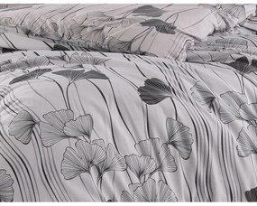 BedTex Lenjerie de pat din bumbac Ginko albă, 140 x 200 cm, 70 x 90 cm