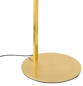 Lampă arcuită modernă alamă, incl. LED cu dimmer tactil - Arlow