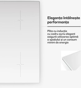 Klarstein Plită cu inducție Velaire, elegantă, minimalistă, puternică, 4 zone de gătit, 7000 W, 60 cm
