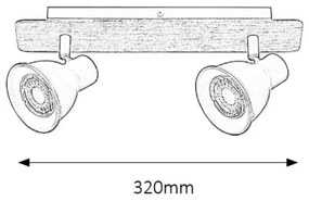 Rabalux 5903 - Spot MAC 2xGU10/15W/230V
