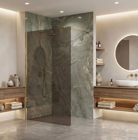 Paravan de dus Rea Flexi Brown / Gold 120