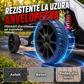 HOMCOM Go-Kart Electric Pentru Copii 3-8 Ani, 3-5 Km/h, Alb | Aosom Romania