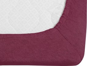 Cearsaf frote pentru patut copii PREMIUM 60x120 cm visiniu