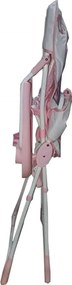 Scaun de masa pentru copii si bebe Baby Care™ ,pliabil, centura de siguranta, sezut comfortabil, masuta detasabila, Roz