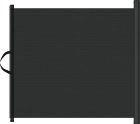 vidaXL Poartă retractabilă animale de companie, negru, 117,5x125 cm