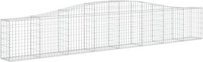 vidaXL Coș gabion arcuit 400x30x60/80 cm fier galvanizat
