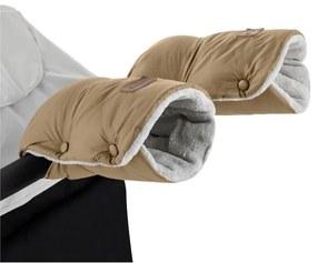 PETITE&MARS Set sac de iarnă 3în1 JIBOT + mânuși cărucior maro