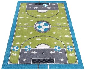 Covor modern pentru camera copiilor teren de fotbal pentru băieți Lăţime: 300 cm | Lungime: 400 cm
