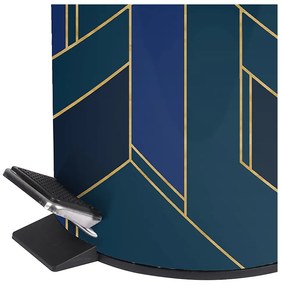 Coș de gunoi albastru închis cu pedală din metal 3 l Achille – douceur d'intérieur