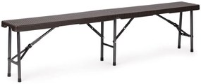 Set catering masă + 2 bănci 180cm Brown Rattan