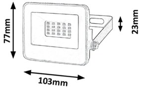 Proiector cu reflector LED de exterior IP65 Flood 10W