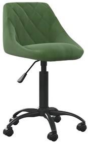 3088849 vidaXL Scaun de birou pivotant, verde închis, catifea