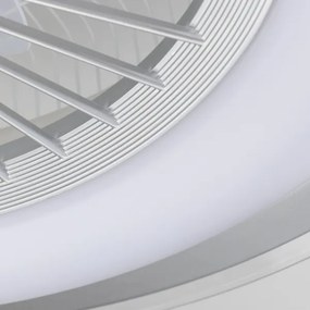 Plafonieră LED dimabilă cu ventilator Brilagi RONDA LED/48W/230V argintiu + telecomandă
