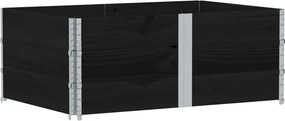 vidaXL Jardinieră de grădină, negru, 150x100 cm, lemn masiv pin