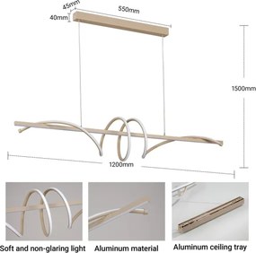 BRILAGI - lustru LED dimabil pe cablu SIGNATURE LED/50W/230V 120 cm bej + telecomandă