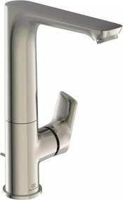 Baterie lavoar inalta Ideal Standard Connect Air argintiu Silver Storm cu ventil si pipa rotativa
