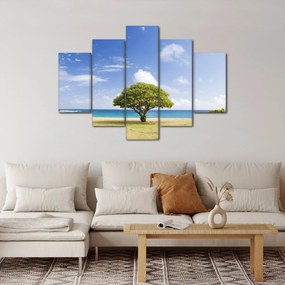 Tablou plaja cu copac (150x105 cm)