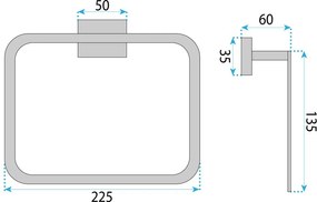 Bara portprosop Ring 210 OSTE negru mat