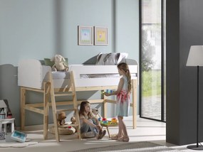 Pat copii MATRIMONIAL KIDDY 90 X 200 CM ALB