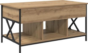 vidaXL Masă de cafea Stejar Artizanal 100 x 55 x 48.5 cm Lemn compozit