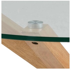 Măsuță de cafea cu blat din sticlă Actona Heaven, ⌀ 82 cm