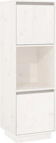 vidaXL Dulap înalt, alb, 38x35x117 cm, lemn masiv de pin