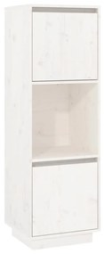 814360 vidaXL Dulap înalt, alb, 38x35x117 cm, lemn masiv de pin