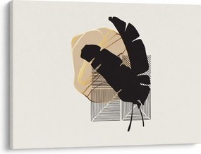 Tablou - Abstracție cu frunze tropicale N⁰4 (70x50 cm)
