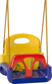 Outsunny Leagăn pentru Copii 3 în 1 de Interior și Exterior, Leagăn de Grădină pentru Bebeluși și Copii 9-36 Luni, Frânghie Reglabilă 120-180 cm și Centură de Siguranță, 42x33x120-180 cm, Albastru | Aosom Romania