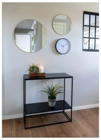 Masă consolă neagră cu blat negru 80x36 cm Vita – House Nordic