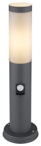 Stalp, lampa pentru exterior design modern cu senzor de miscare, IP44 BOSTON antracit 3158AS GL