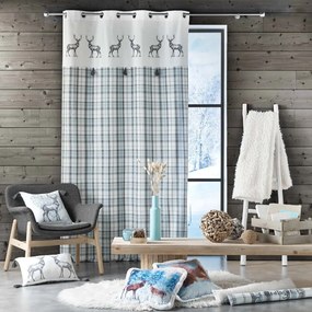 Draperie albă/albastră 140x240 cm Megeve – douceur d'intérieur