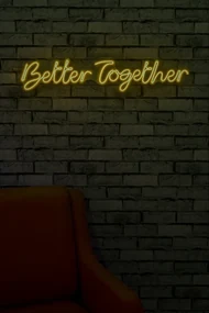 Semn Luminos LED Better Together, Galben