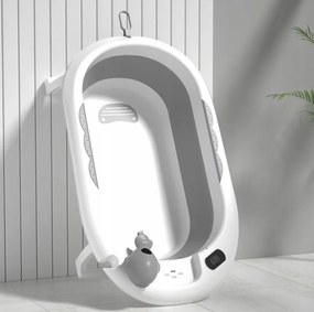 Cada de baie pliabilă pentru copii VAIANA PREMIUM cu pernă - mai multe culori Bej