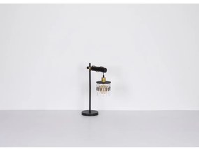 Veioza, lampa de masa design modern COMMA alama mat, negru
