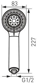 Para de dus Ferro Cortessa, 3 jeturi, crom - S330