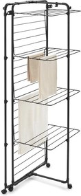 Uscător de rufe negru mat 30 m HangOn Tower – Brabantia