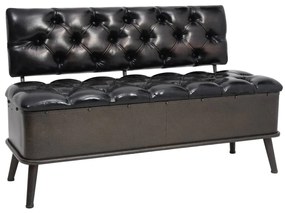 245769 vidaXL Bancă depozitare cu spătar, piele artificială, 120 x 52 x 75 cm