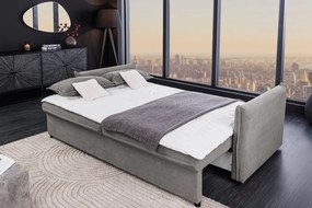 Canapea extensibila, Catifea Raiata, Gri, APARTMENT 215cm A-44503 VC