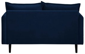 Canapea albastru-închis cu tapițerie din catifea 138 cm Juli – Ropez