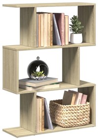 vidaXL Bibliotecă/separator 3 niveluri stejar sonoma 70x24x97 cm lemn