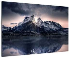 Tablou lacul cu munte (90x60 cm)
