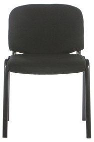 Scaun vizitator cu masa rabatabila, negru, 53x40x76 cm
