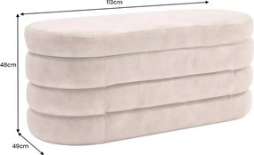 Bancheta cu spatiu de depozitare, Catifea Maro-Ruginiu, VOQUE 115cm A-46691 VC