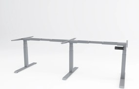 Cadru de birou cu înălțime reglabilă electric 180°, Viva Upgrade, triple motor, 150 kg - Negru