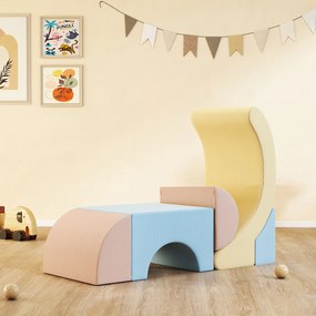 AIYAPLAY Set 5 Blocuri Moi pentru Copii 1.5-8 Ani Multicolor | Aosom Romania