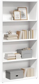 vidaXL Bibliotecă, alb, 80x30x152 cm, lemn prelucrat