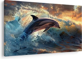 Tablou - Delfin, ilustrații (90x60 cm)
