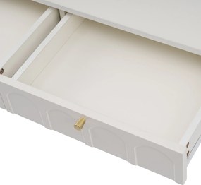 Toaletă elegantă cu 2 sertare, 100x76,5x45 cm, Alb crem